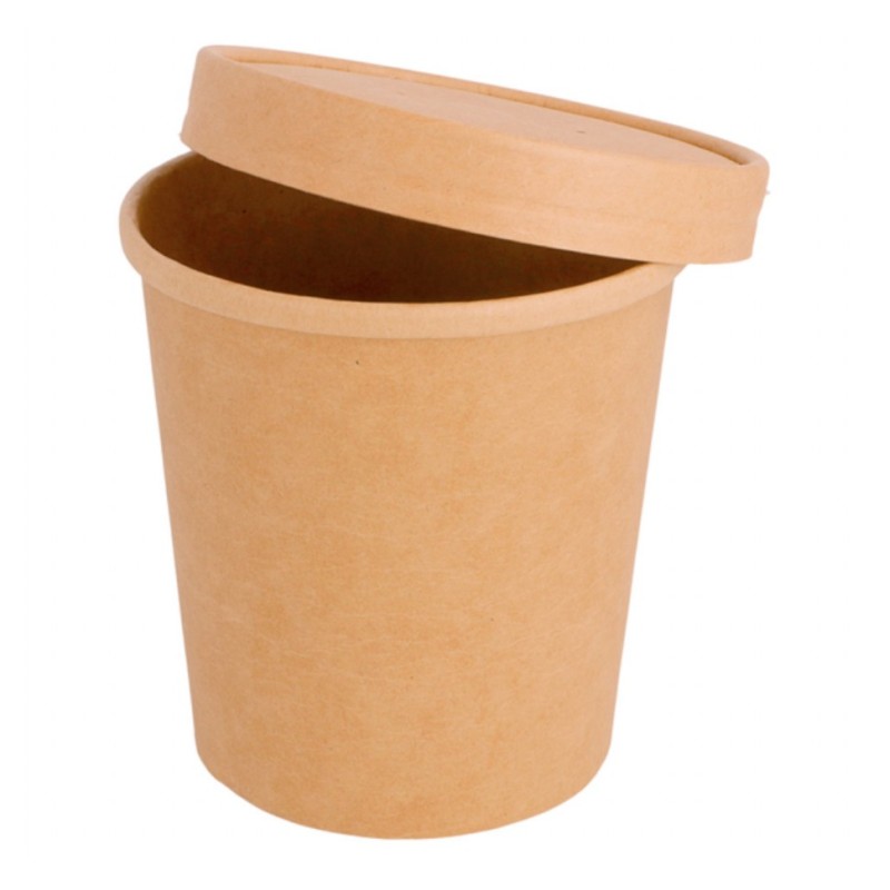 Récipients Kraft 480 ml + Couvercles García de Pou (250 Unités) Récipients Kraft 480 ml + Couvercles García de Pou (250 Unités)