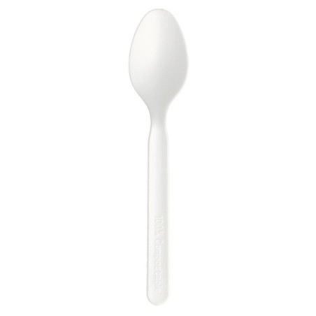 Cuillères Jetables 16 cm Blanc CPLA (1000 Unités) Compostables
