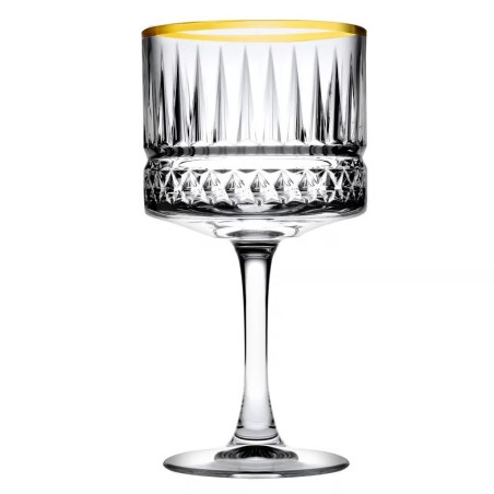 Verre Elysia Gold 500ml | Bord Doré Élégant