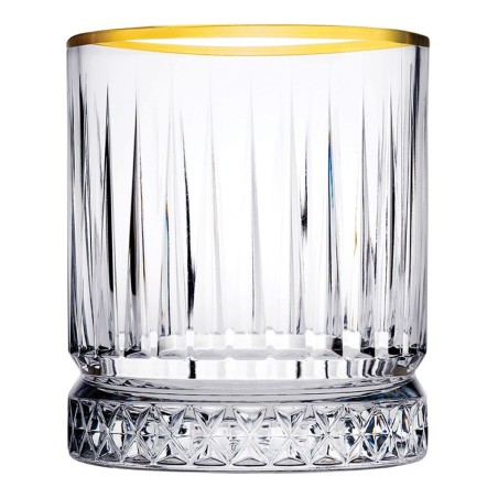 Vaso Whisky Elysia Gold 355ml | Borde Dorado