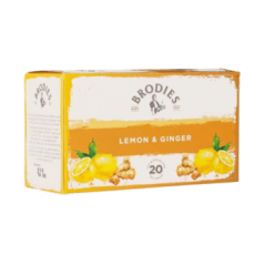 Té Brodies Limón & Jengibre 20 Bolsitas – Infusión Revitalizante y Natural