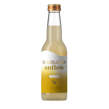 Kombucha Onflow Fruta de la Pasión 33cl | Refresco Ecológico