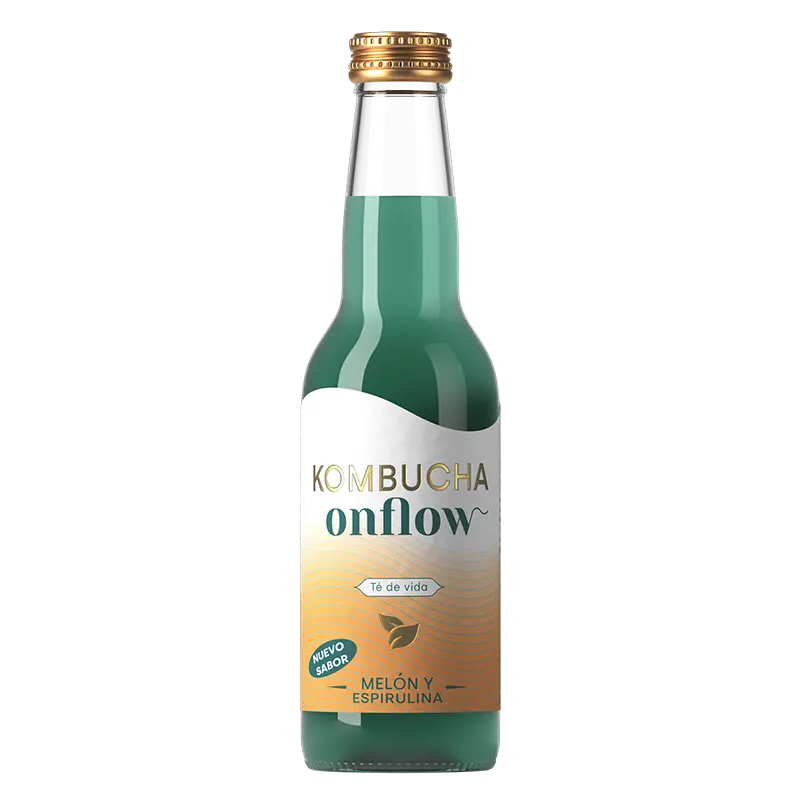 Kombucha Onflow Melón y Espirulina 33cl Kombucha Onflow Melón y Espirulina 33cl