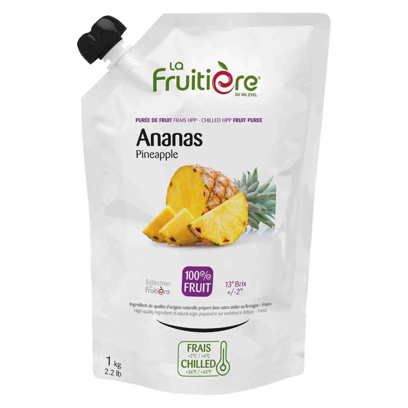 Purée d'Ananas Frais 100% Naturel La Fruitière 1kg