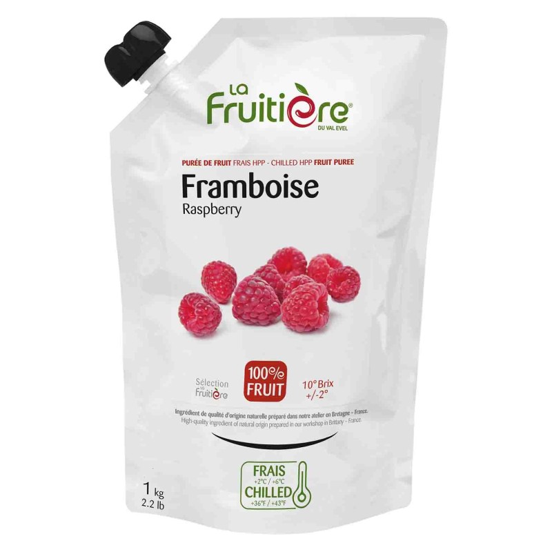 La Fruitière 100% Natural Fresh Raspberry Puree 1kg
