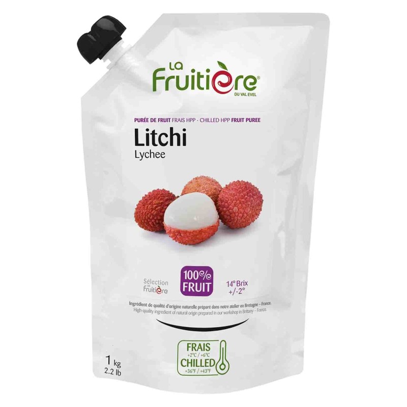La Fruitière 100% Natural Fresh Lychee Puree 1kg