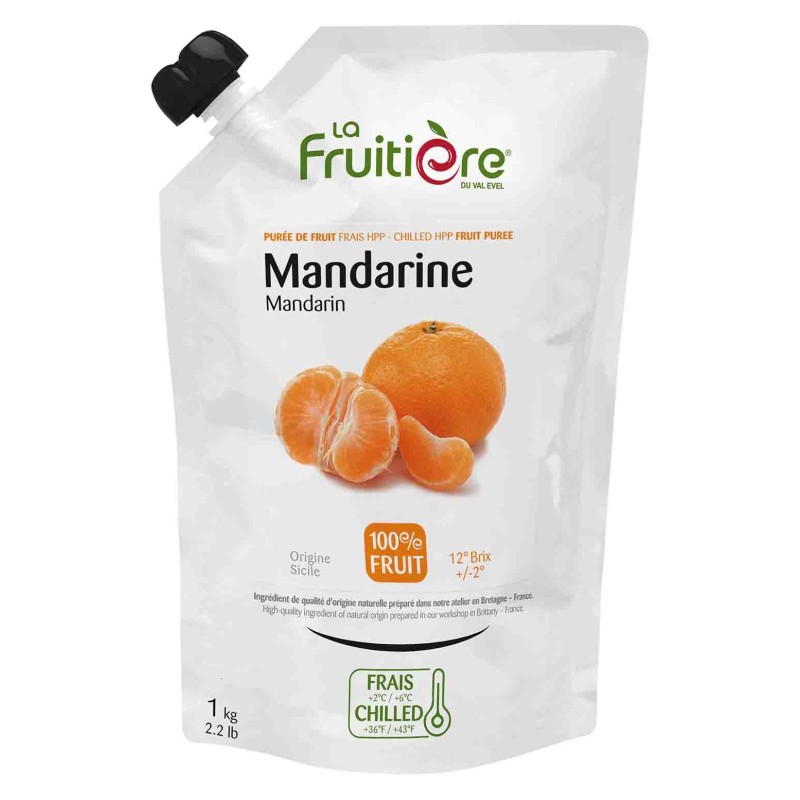 Puré de Mandarina Fresco 100% Natural La Fruitière 1kg