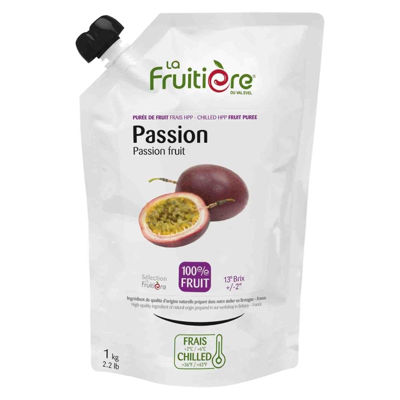 Puré de Fruta de la Pasión Fresco 100% Natural La Fruitière 1kg