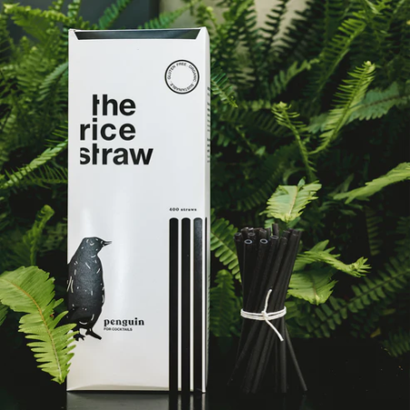 Pailles Riz Penguin 200pcs | Biodégradables | Cocktails Éco-Responsables