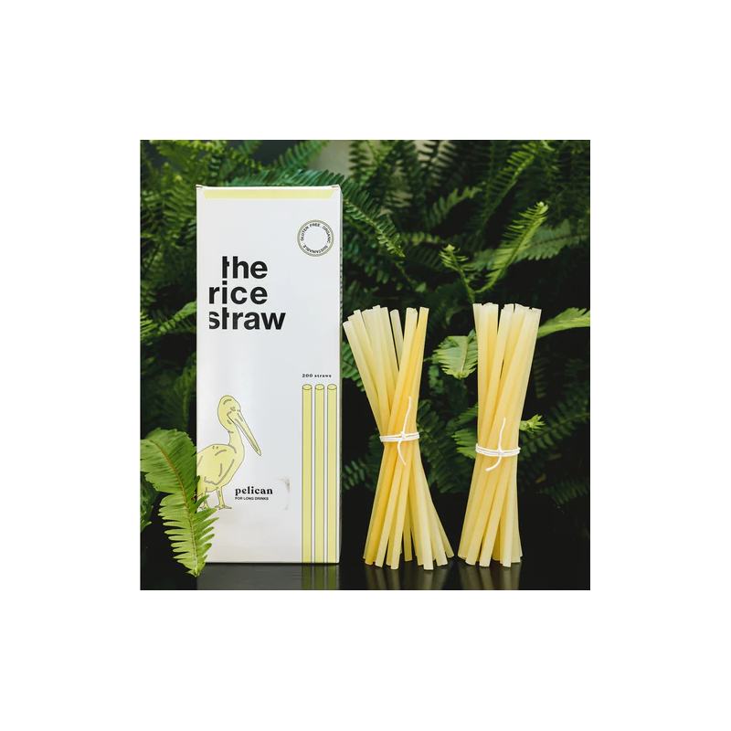 Pajitas de Arroz Pelican para Long Drinks (200 uds)