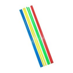 Pailles Plastique Larges 200 pièces | Couleurs