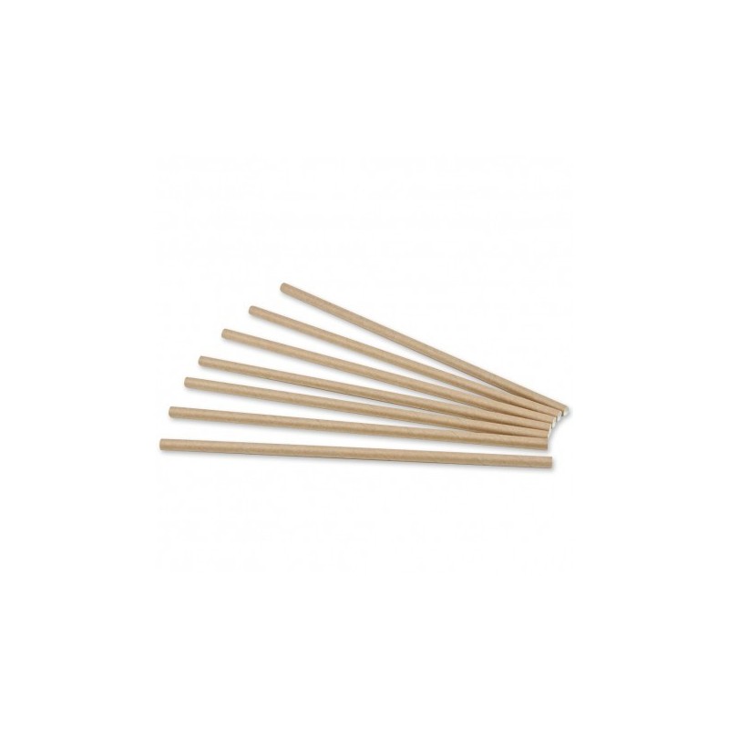 Pailles en Papier Kraft 6x200mm (100 unités)