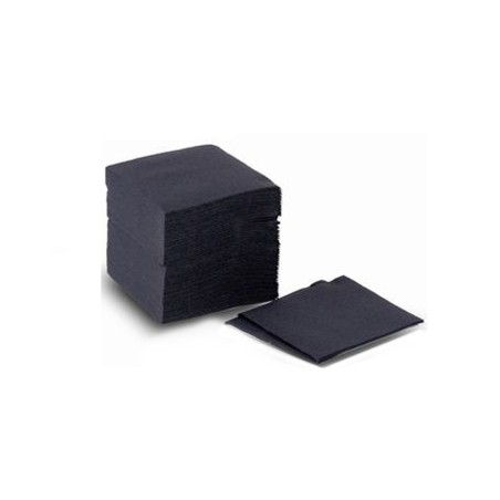 Serviettes Noires 20x20 | Accessoire de Bar