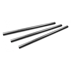 Pajitas Negras Acero Inoxidable 23 cm | Pack 12x6
