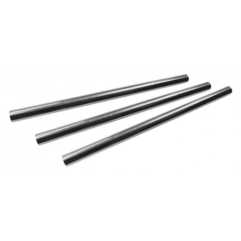 Stainless steel straws black 23cm 12x6