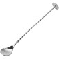 Cuchara de Bar 'Flat Top' Espiralada Plata 28cm