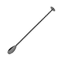 Bar Spoon Flat Top Spiraled Gun Dark 28cm