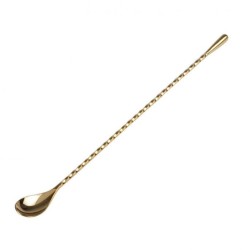 Bar Spoon Tear Drop Spiraled Gold 40cm