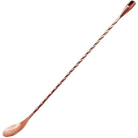 Bar Spoon Tear Drop Spiraled Copper Plated 30cm