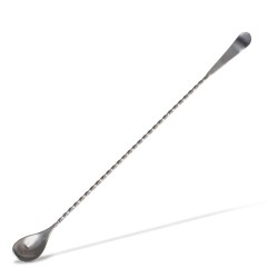 Bar Spoon Hoffman Spiraled Silver 30cm