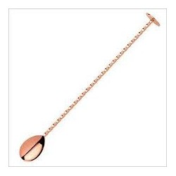 Bar Spoon Flat Top Spiraled Copper 28cm