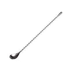 Bar Spoon Tear Drop Spiraled Black Metal 30cm