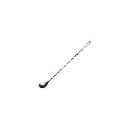 Bar Spoon Tear Drop Spiraled Black Metal 30cm