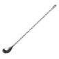 Bar Spoon Tear Drop Spiraled Black Metal 30cm