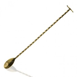 Cuchara Bronce Espiral 28cm | Herramienta de Coctelería