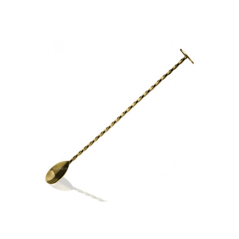 Flat Top Spiraled Bronze Bar Spoon 28cm