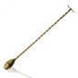 Cuchara de Bar Plana Bronce Espiral 28 cm