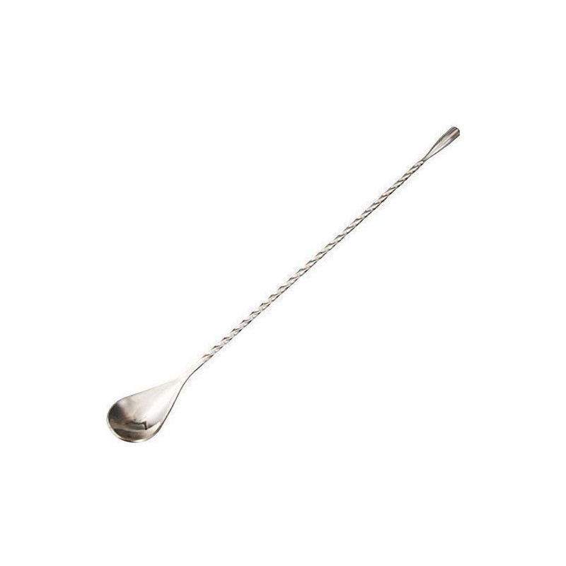 Cuchara de Bar en Espiral con Punta Lágrima Acero Inoxidable 30 cm