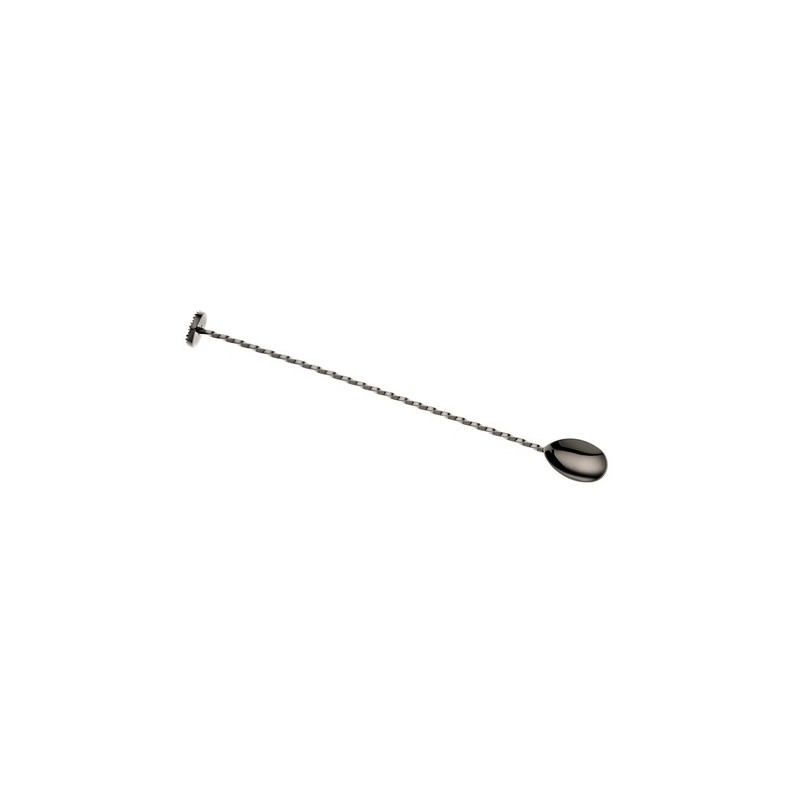 Black Flat Top Spiraled Bar Spoon 28cm Black Flat Top Spiraled Bar Spoon 28cm