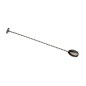 Bar Spoon Flat Top Spiraled Black 28cm