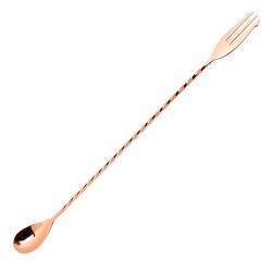 Bar Spoon Trident Spiraled Copper Lux 30cm