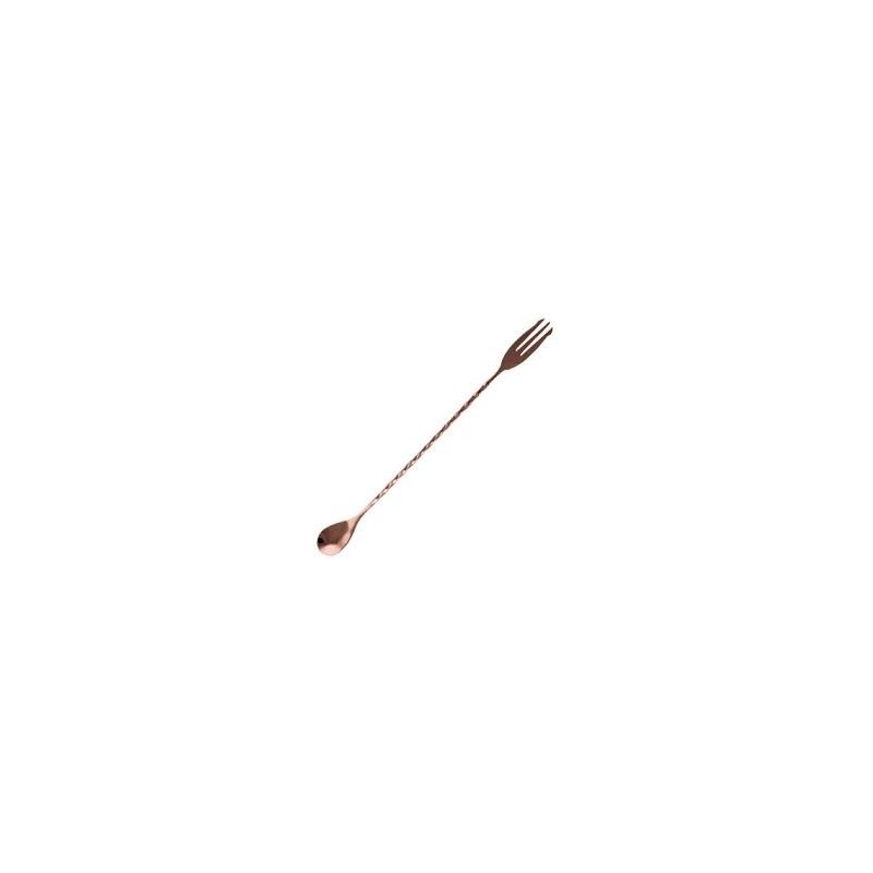 Cuchara Tridente de Bar Cobre Espiral 40 cm
