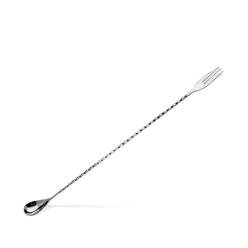 Bar Spoon Trident Spiraled Silver Lux 50cm