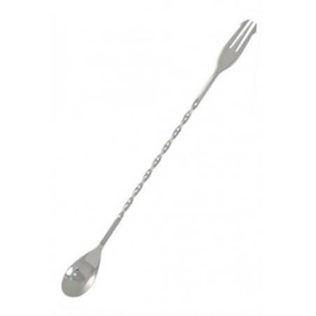 Bar Spoon Trident Half Spiraled Silver 30cm