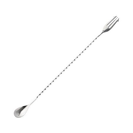 Cuillère Bar Trident Argent 32cm | Mélange Cocktails