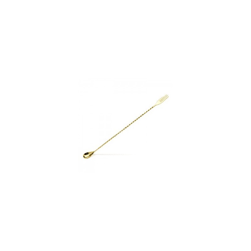 Cuchara de Bar Tridente Dorada 40cm Cuchara de Bar Tridente Dorada 40cm