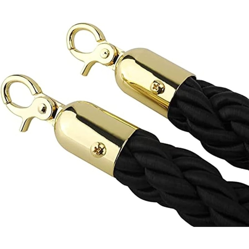 Black Rope with Golden Ends