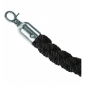 Black Rope with Silver Ends